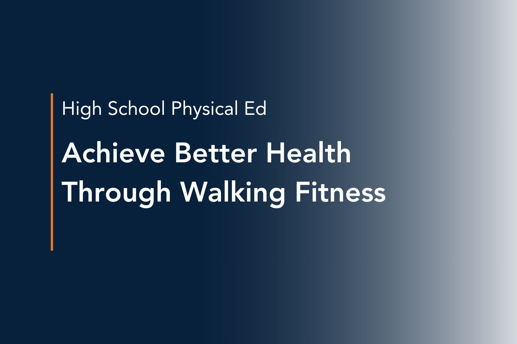 achieve better health through walking fitness