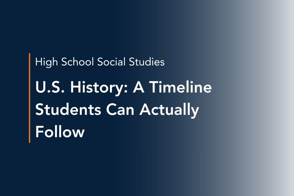 u.s. history a timeline students can actually follow