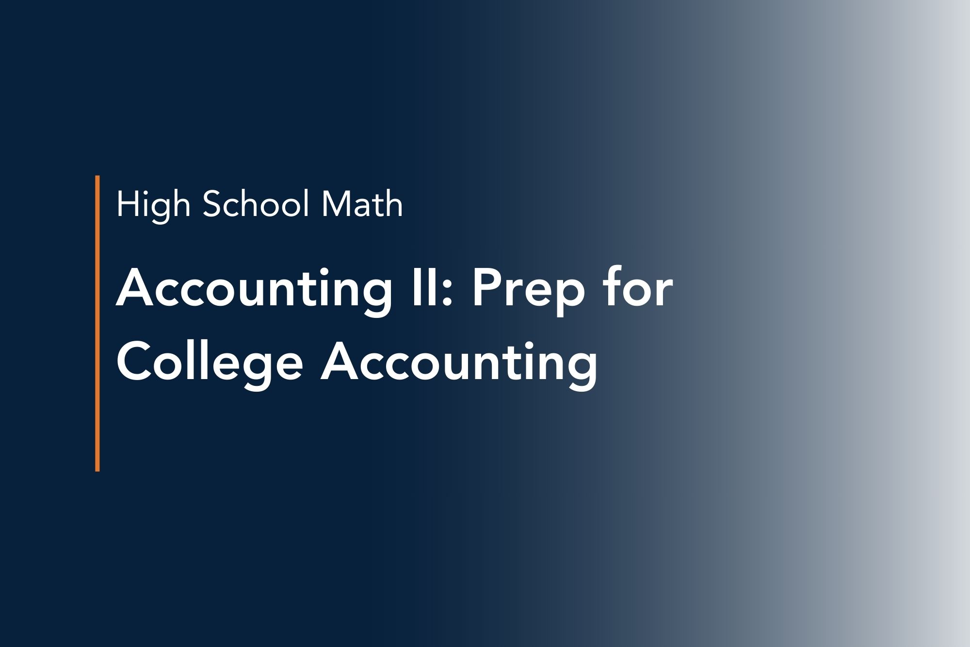 accounting ii prep for college accounting