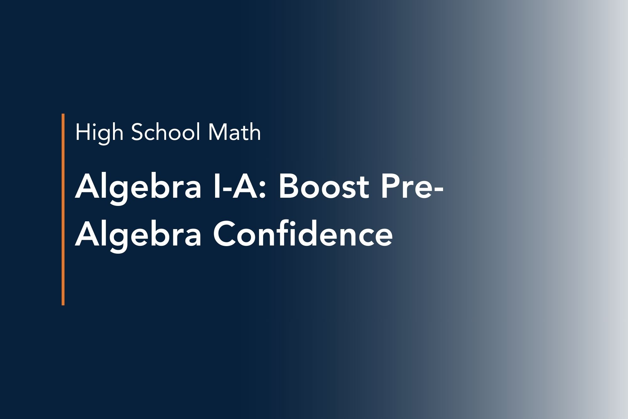 algebra i a boost pre algebra confidence