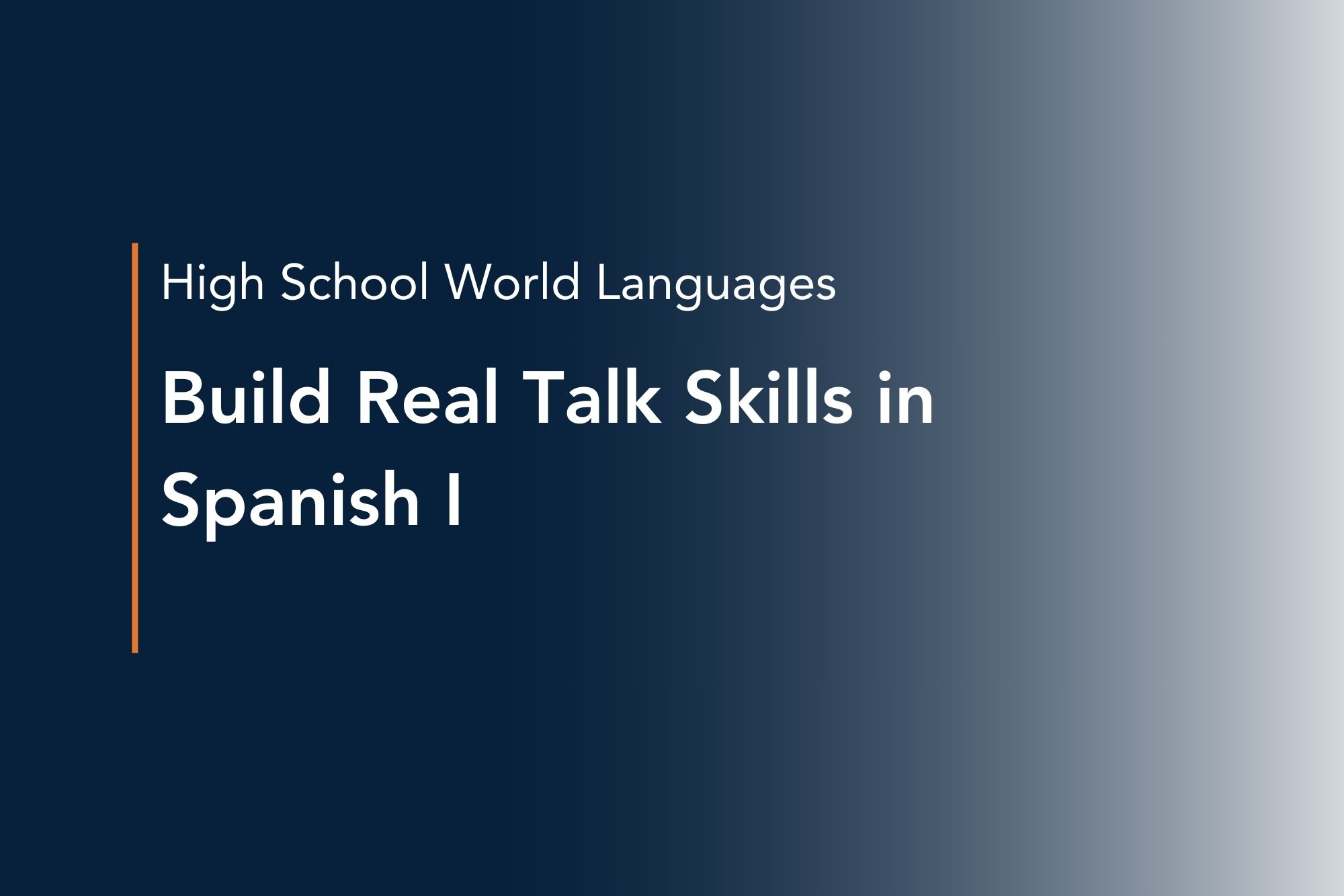 build real talk skills in spanish i