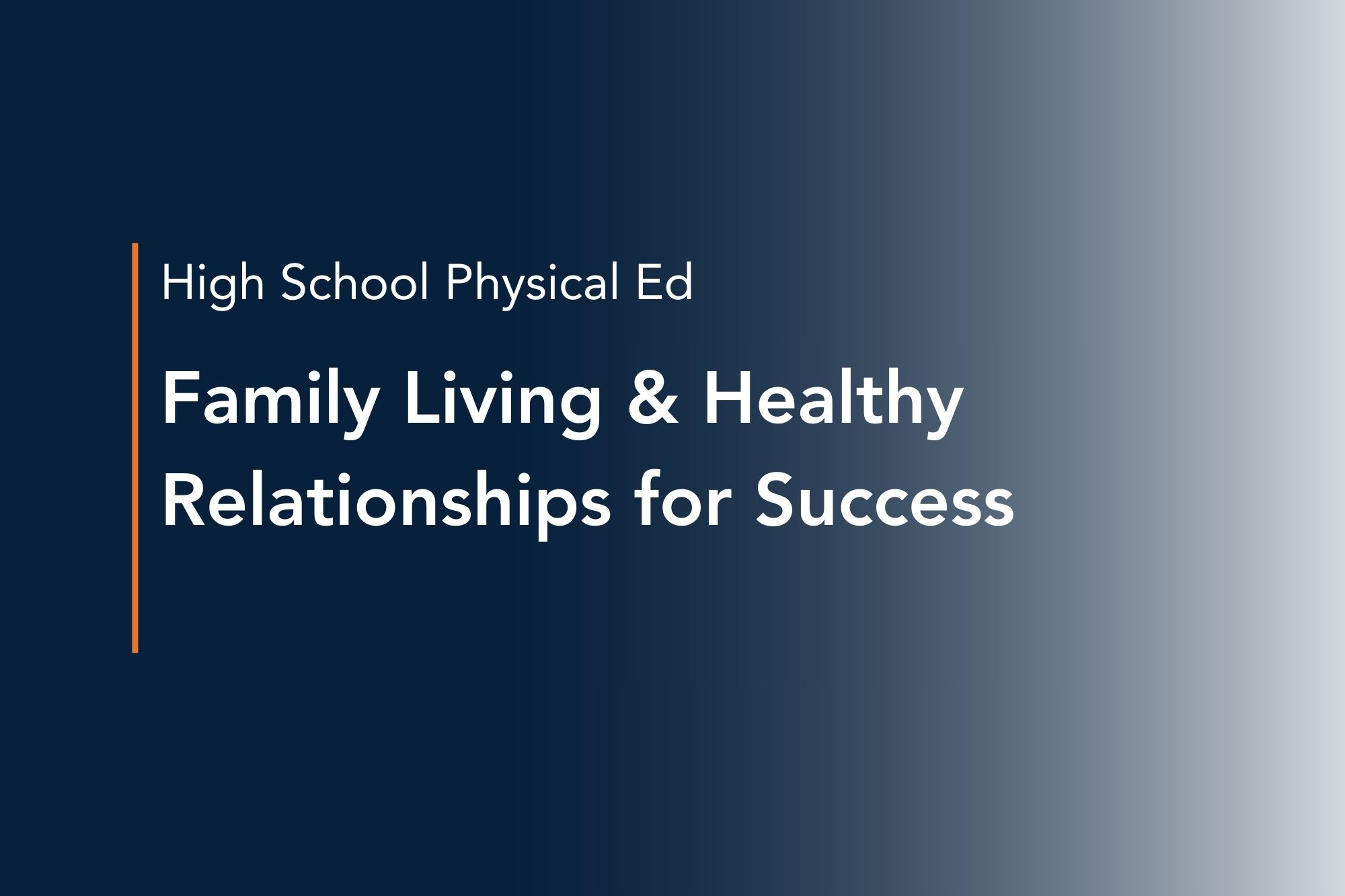 family living & healthy relationships for success